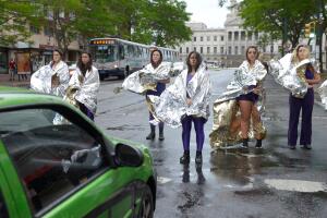 Protest against femicide and violence against women, in Montevideo