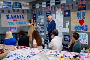 Kamala Harris Visits Local Campaign Office In Phoenix Area