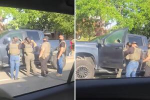 ICE Boerne Texas detención migrante video arresto inmigración South Main Street operativo migratorio