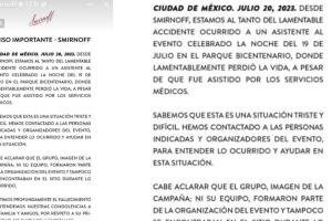 Este es el comunicado que emitió la marca que contrató a RBD para el evento en el que ocurrió la tragedia. 
