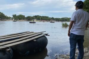 Suchiate River, dividing Mexico and Guatemala