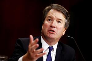 El juez de la Corte Suprema, Brett Kavanaugh, habla en su audiencia de confirmación el 27 de septiembre de 2018 en Washington, DC.