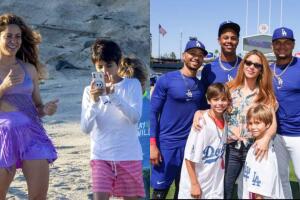 Shakira apareció con sus hijos visitando a los Dodgers. También ha pasado días descanso en Los Cabos, México.