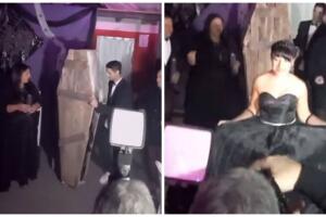 Quinceañera llega dentro de un ataúd a su fiesta.