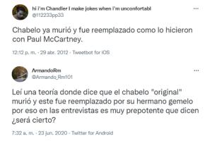 Comentarios sobre la teoría de que Xavier López ‘Chabelo’ murió y fue reemplazado