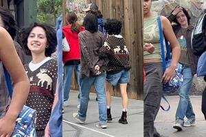 Las chicas parecían estar felices durante el paseo, aprovechando el fin de semana largo por Memorial Day.