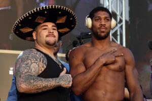 Andy Ruiz y Joshua en el pesaje 