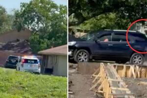 trabajadores casi atropellados Baytown robo mercancía