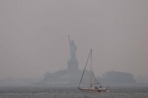 Smoke From Canadian Wildfires Blows South Creating Hazy Conditions On East Coast