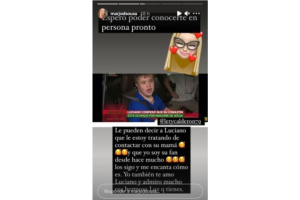 Marjorie de Sousa le contesta a Luciano