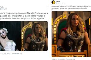 Reacciones en Twitter a Natalie Portman (como Jane FosterMighty Thor) en 'Thor Love and Thunder'