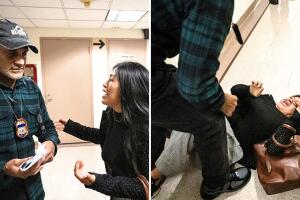 mónica moret inmigrante agresión agente de ICE corte federal plaza nueva york