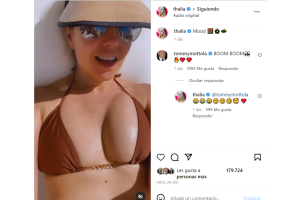 Tommy Mottola reaccionó a Thalía en bikini