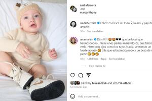 Marc Anthony y Nadia Ferreira presentan a su hijo