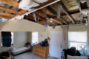 Tojil house interior in Port Charlotte after Ian