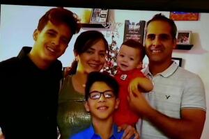 Santiago Castro y su familia