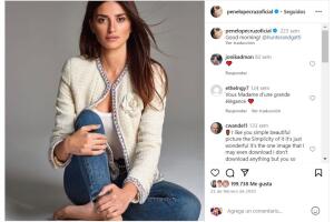 Penélope Cruz usando jeans