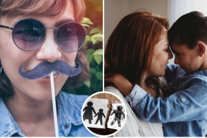 Mamá se viste de hombre el día del padre.