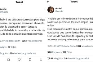 Estos son los tuits que publicó Anahí luego de la tragedia.