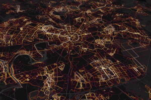 El mapa interactivo de rutas de corredores publicado por Strava.