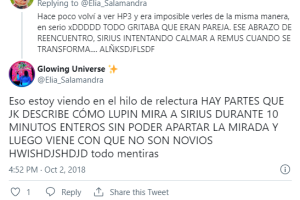 Apoyo a la relación de Remus Lupin y Sirius Black