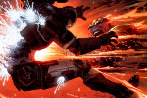 Thanos hiere a War Machine