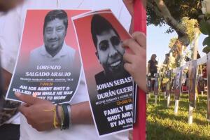Jornaleros en Pasadena piden justicia tras las muertes de migrantes a manos de ICE