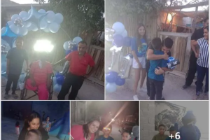 Celebran cumpleaños sorpresa a niño.