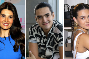 Mayrín Villanueva hijos: Sebastián y Romina Poza
