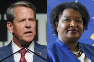 Brian Kemp y Stacey Abrams 