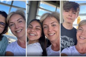 Laura Flores y sus hijos