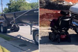 mujer silla de ruedas tráiler San Antonio Texas