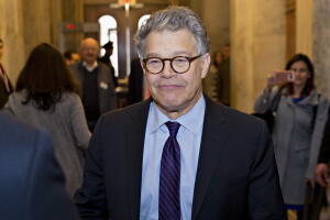Al Franken, senador demócrata por Minnesota, el 7 de diciembre cuando anunció su renuncia al cargo.