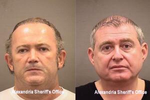 Igor Fruman y Lev Parnas en su foto de arresto en la oficina del Sheriff de Alexandria, Virginia