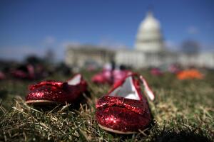 Protesta de zapatos en Washington