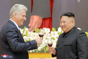 Miguel Díaz-Canel y Kim Jong Un