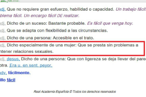 La RAE cambia el significado de la palabra fácil y ya no se refiere a una mujer