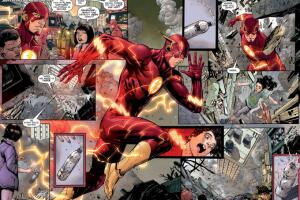 Flash rescatando una niña