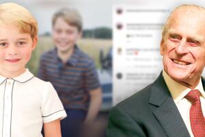 El príncipe George posa en su octavo cumpleaños con un tributo a su fallecido bisabuelo, el príncipe Philip 
