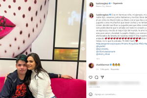 Luz Elena González y su hijo Santiago