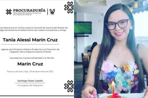 La Procuraduría General de Justicia del Estado de Hidalgo confirmó la muerte de Tania Alessi, quien era Miss Pachuca 2023.