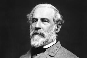 El general Robert E. Lee. jefe del Ejército de la Confederación de Estados del Sur 
