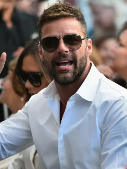HOLLYWOOD, CA - APRIL 16: Ricky Martin attends as Eva Longoria is honored with star on The Hollywood Walk of Fame on April 16, 2018 in Hollywood, California. (Photo by Alberto E. Rodriguez/Getty Images)