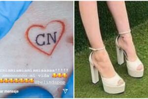 El antes y el después del tatuaje que Belinda se hizo en honor a Christian Nodal