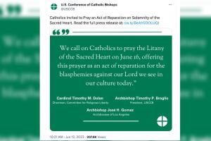 Obispos católicos piden letanías Sagrado Corazón blasfemia Dodgers Los Ángeles