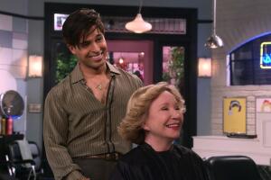 Wilmer Valderrama as Fez, Debra Jo Rupp as Kitty Forman in episode 103 of That ‘90s Show. Cr. Courtesy of Netflix.jpg