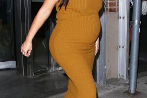 Kim Kardashian durante su segundo embarazo