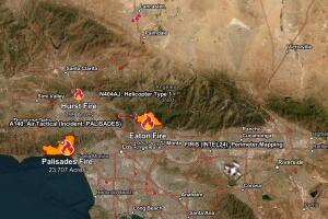 Los incendios Palisades e Eaton han sido contenidos en menos de un 30%