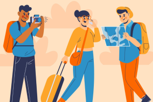 Ilustracion de viajeros