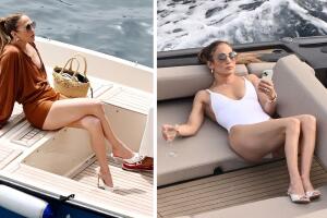 JLo durante su viaje a Italia.